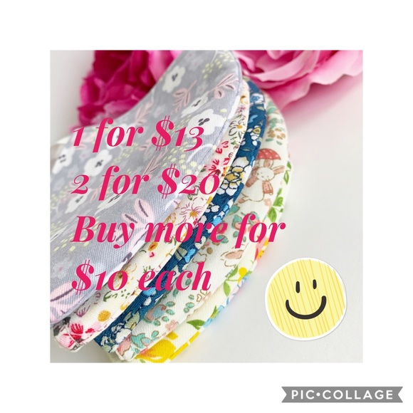 2/$20 Triple Layer Handmade Face Mask Flamingo - Picture 4 of 5